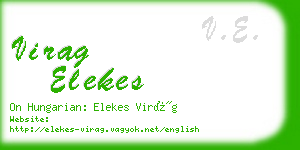 virag elekes business card